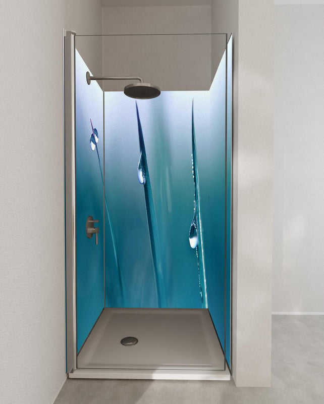 Duschrückwand - Transparente Tautropfen