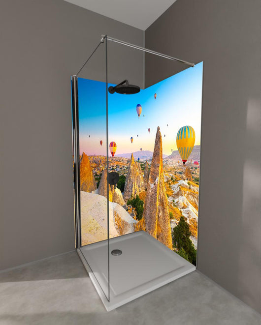 Duschrückwand - Ungewöhnlichen Felslandschaft in Kappadokien