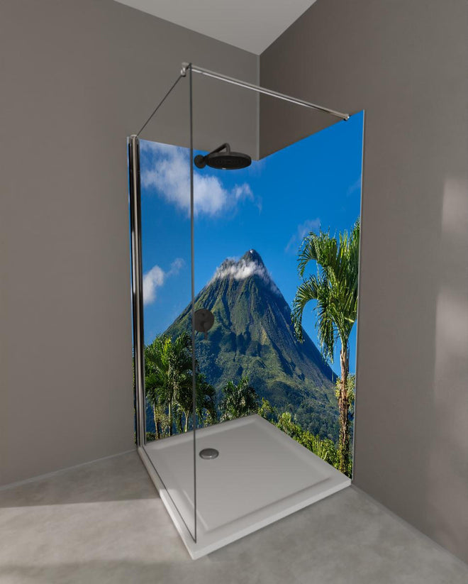 Duschrückwand - Vulkan Arenal von nahem - Costa Rica