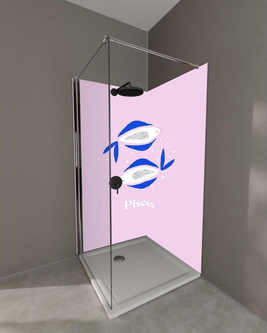 Duschrückwand - Zodiak Pisces Sternzeichen Illustration