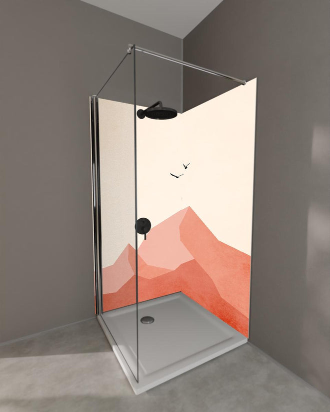 Duschrückwand - Zugspitze - Moderne Darstellung