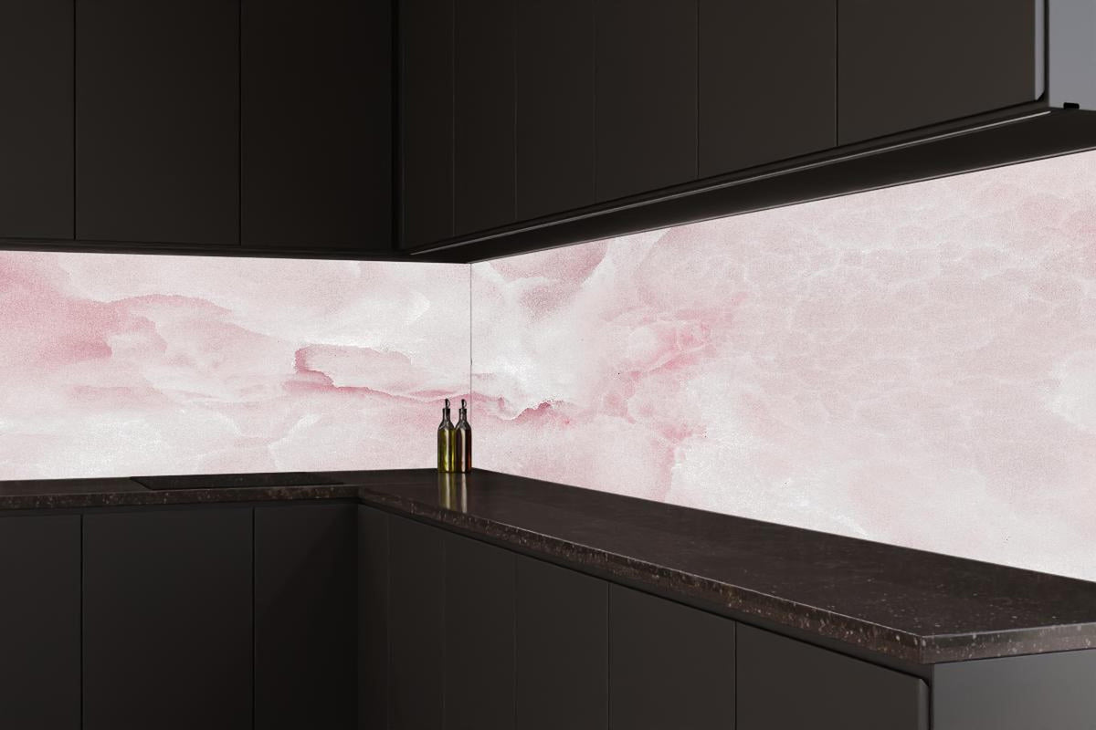 Küchenrückwand - Rosa Emperador Onyx Marmor