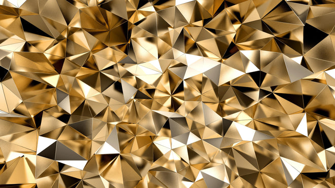 Küchenrückwand - 3D Goldenes Kristall Design