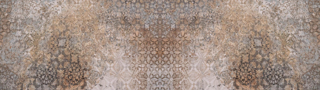 Küchenrückwand - Abgenutzte bräunliche Vintage Tapete