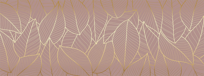 Küchenrückwand - Abstraktes Blattgold-Muster