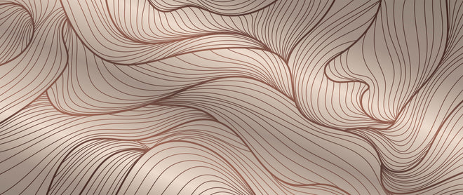 Küchenrückwand - Abstraktes Wellenmuster in Beige-Tönen