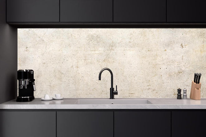 Küchenrückwand - Alte Betonwandtextur mit Holzmaserung