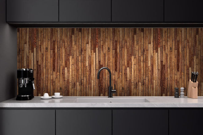 Küchenrückwand - Alte Kiefernholz Planken