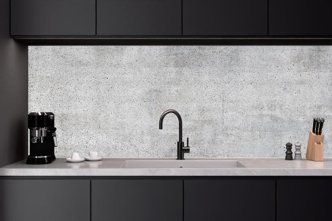 Küchenrückwand - Alte gräuliche Betonmauer