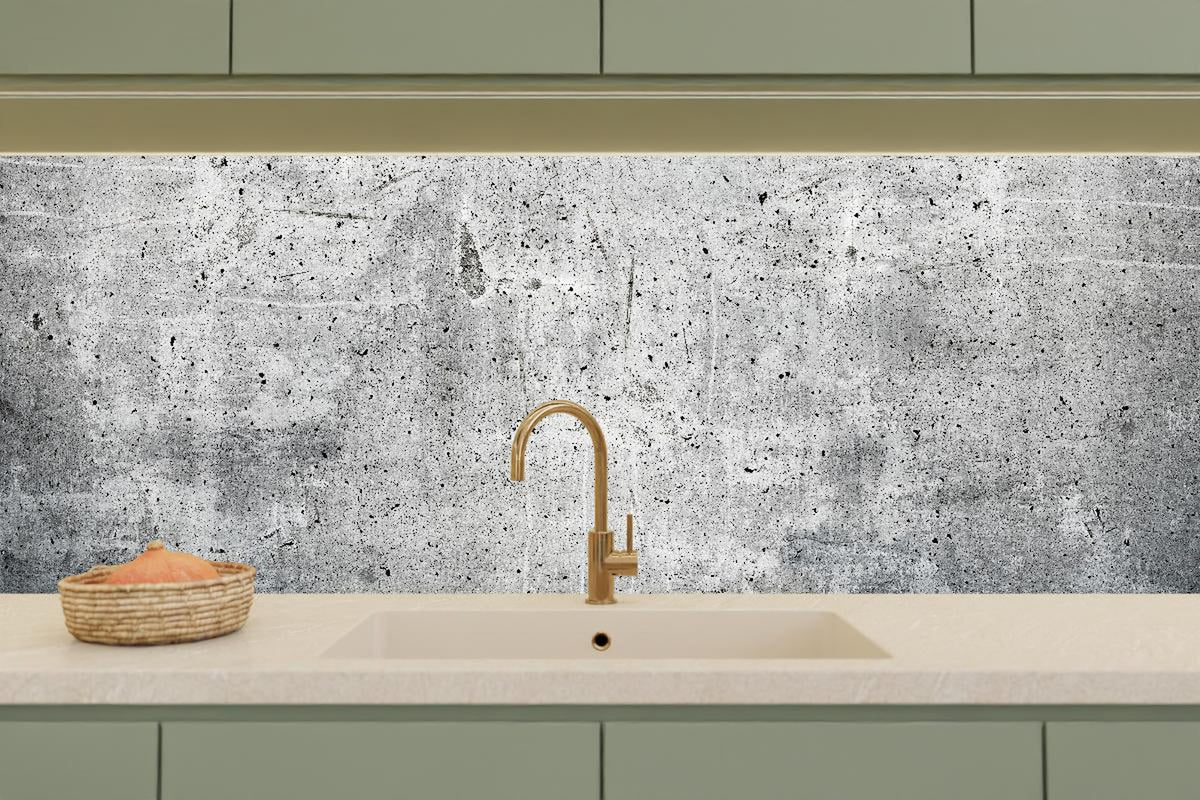 Küchenrückwand - Alte graue Betonwand