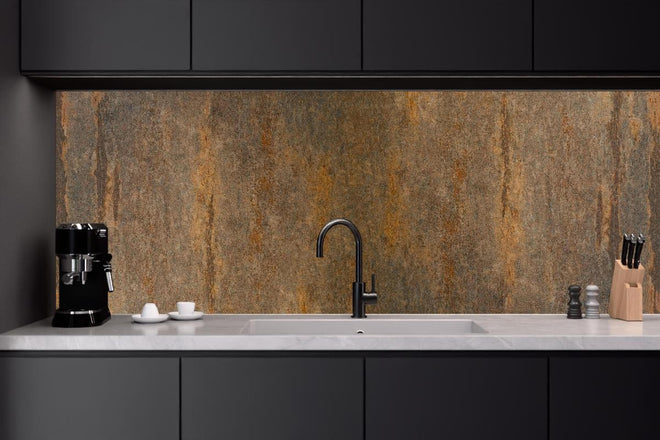 Küchenrückwand - Alte rostige Metallplatte