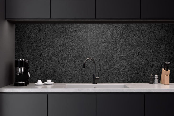 Küchenrückwand - Alte schwarze Leder Textur