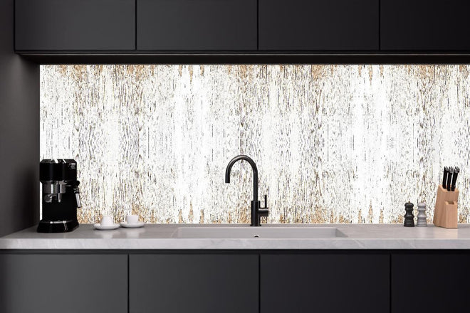 Küchenrückwand - Alte weiße lackierte Holzstruktur