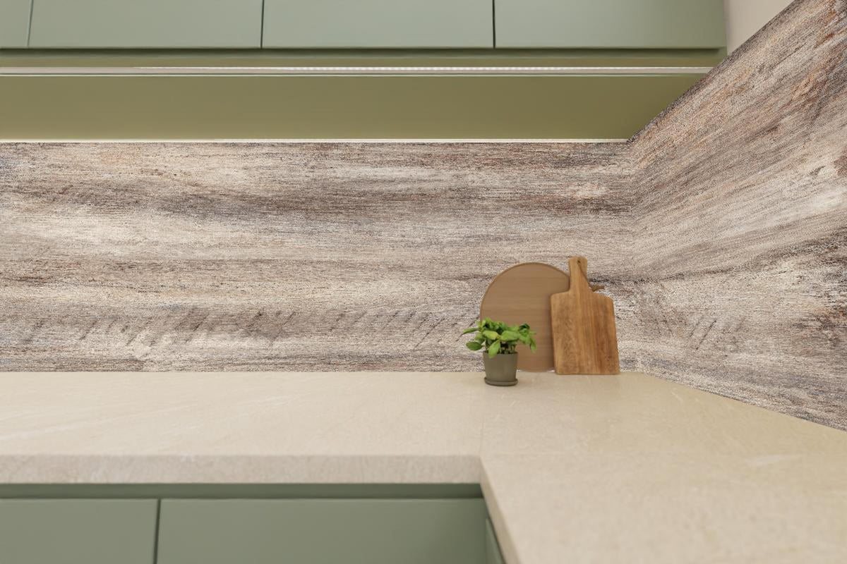 Küchenrückwand - Antike Holztextur