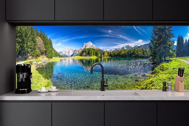 Küchenrückwand - Arnisee in schweizer Alpen
