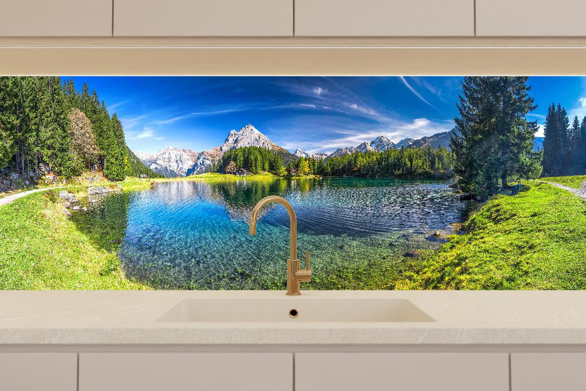 Küchenrückwand - Arnisee in schweizer Alpen