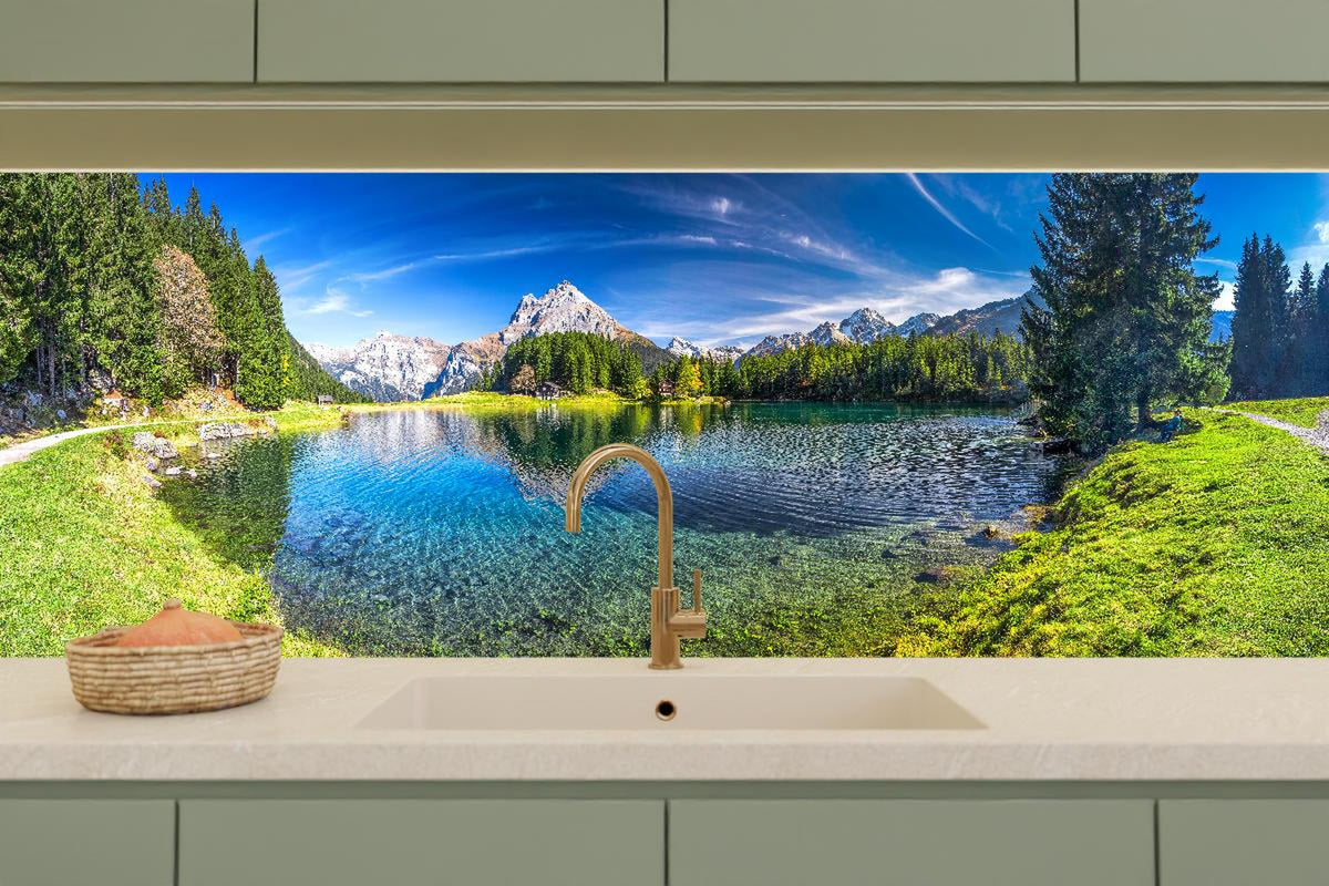 Küchenrückwand - Arnisee in schweizer Alpen