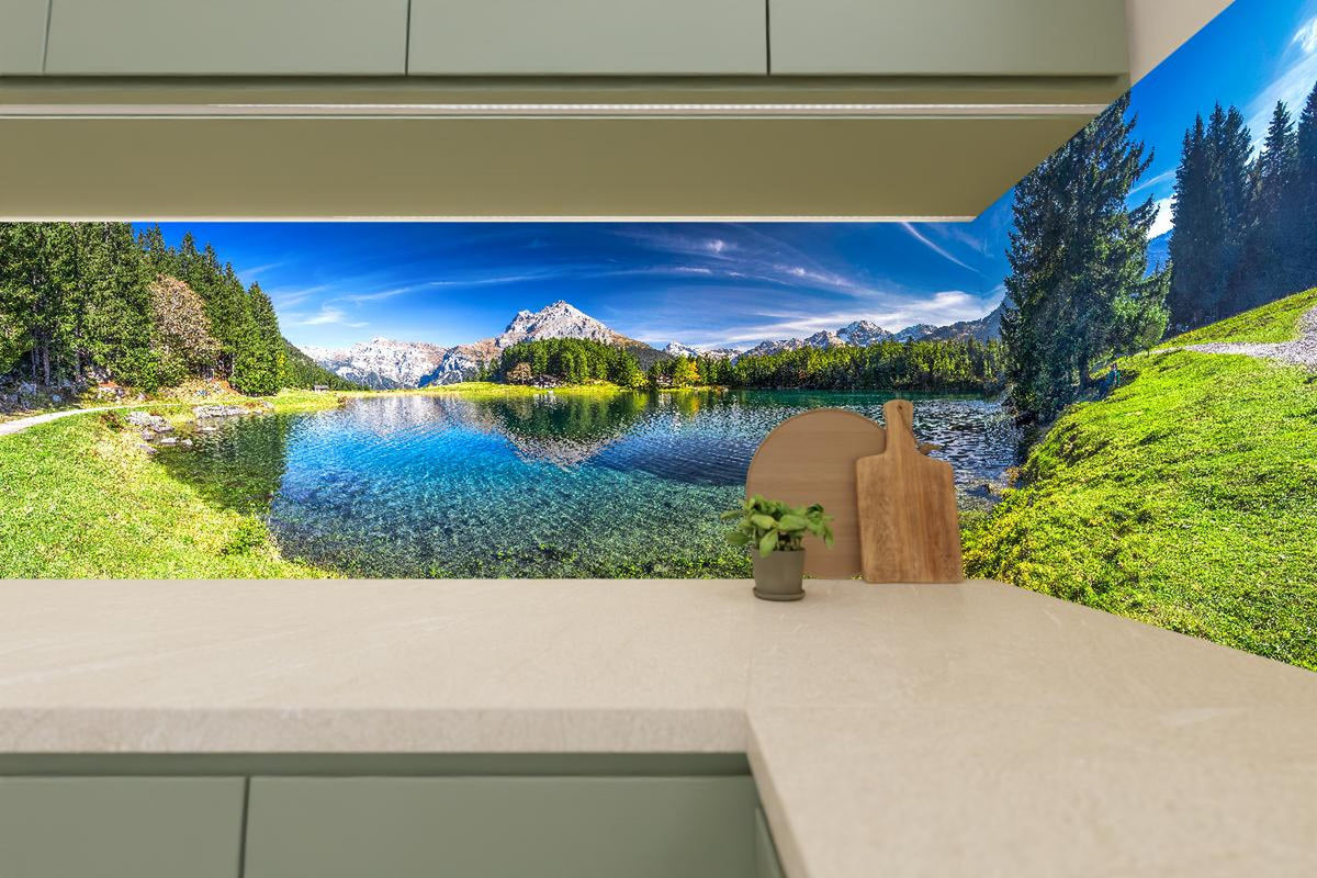 Küchenrückwand - Arnisee in schweizer Alpen