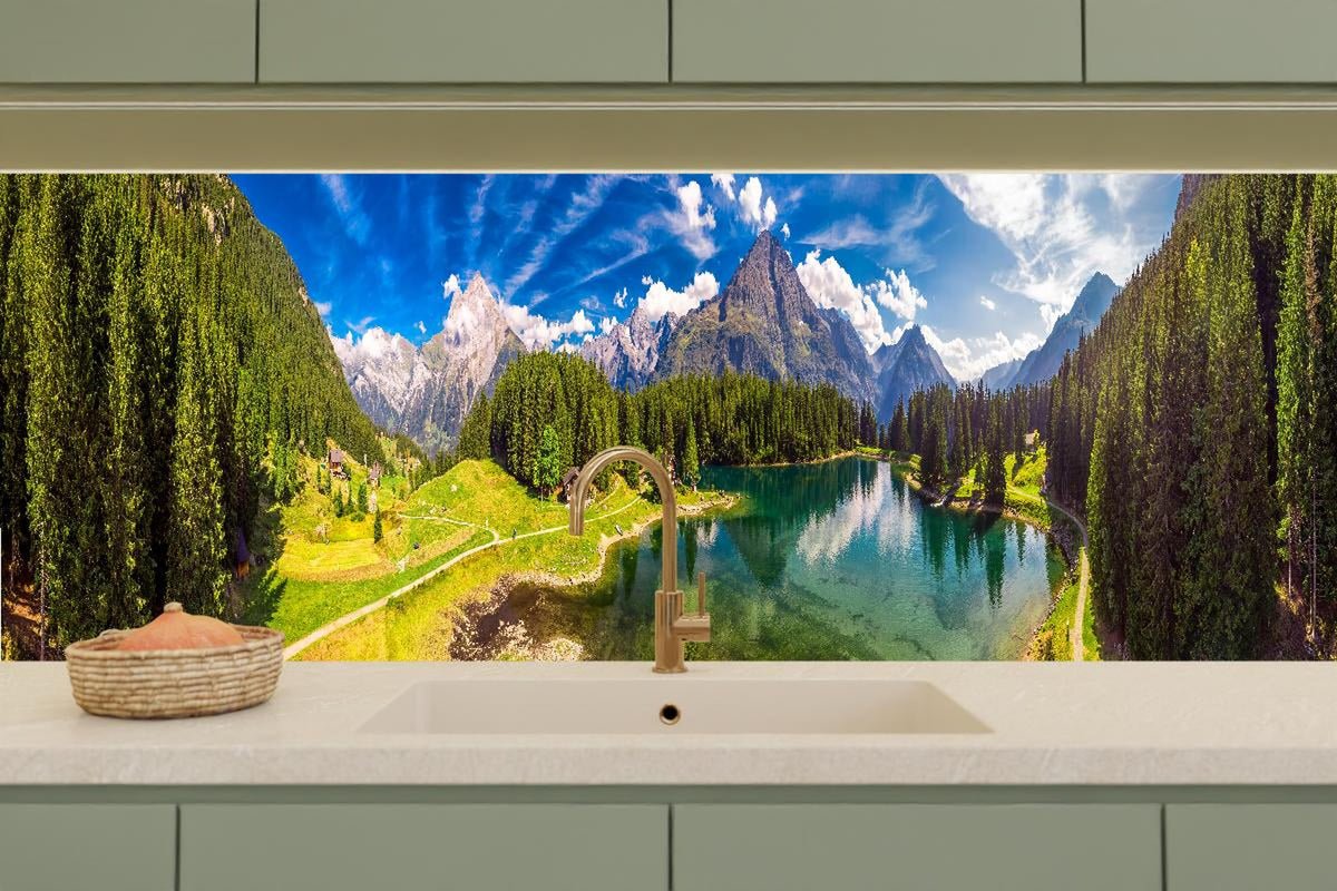 Küchenrückwand - Arnisee mit Schweizer Alpen