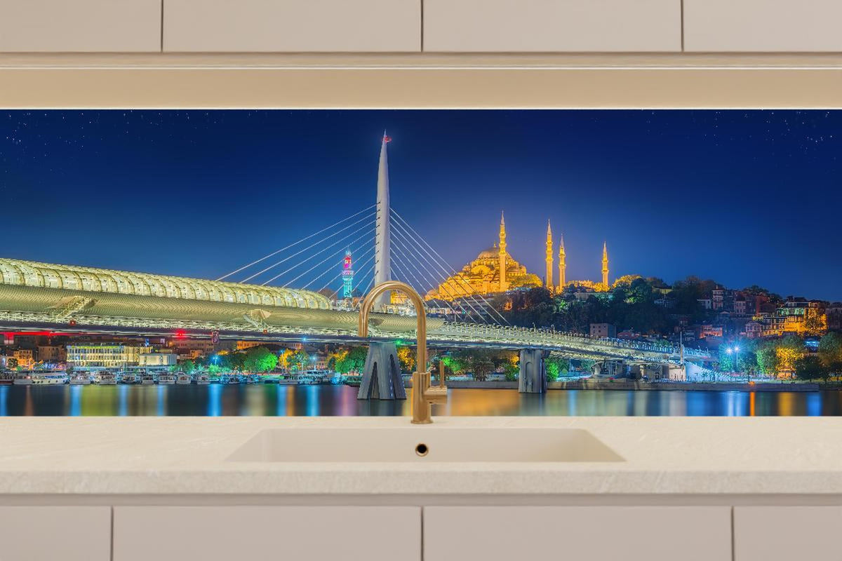 Küchenrückwand - Atatürk-Brücke bei Nacht - Istanbul