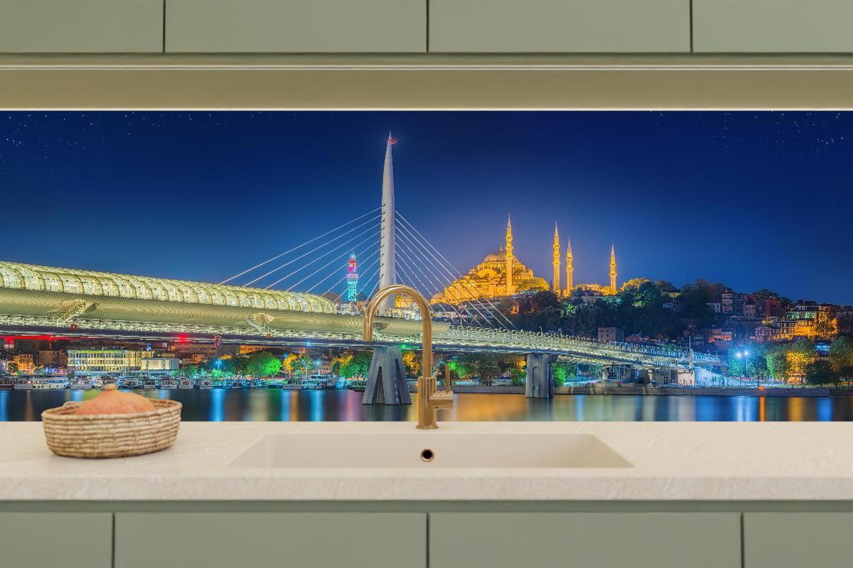 Küchenrückwand - Atatürk-Brücke bei Nacht - Istanbul