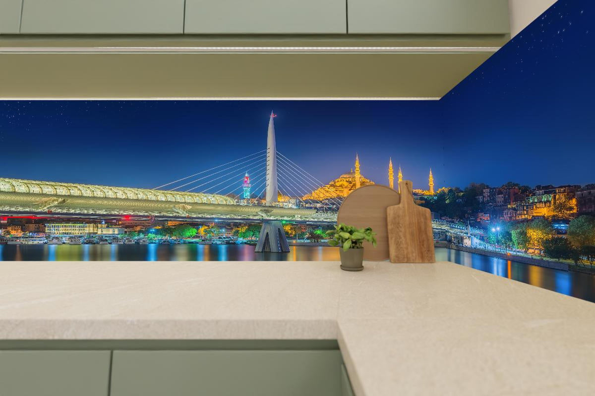 Küchenrückwand - Atatürk-Brücke bei Nacht - Istanbul