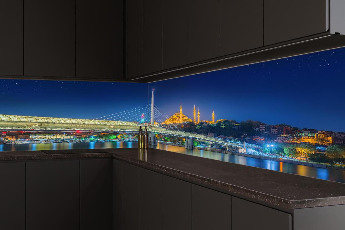 Küchenrückwand - Atatürk-Brücke bei Nacht - Istanbul