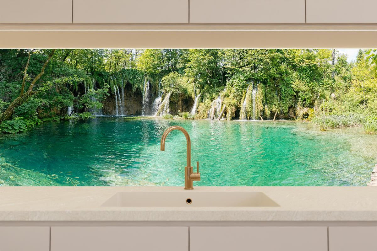 Küchenrückwand - Aussicht im Nationalpark Plitvicer Seen - Kroatien