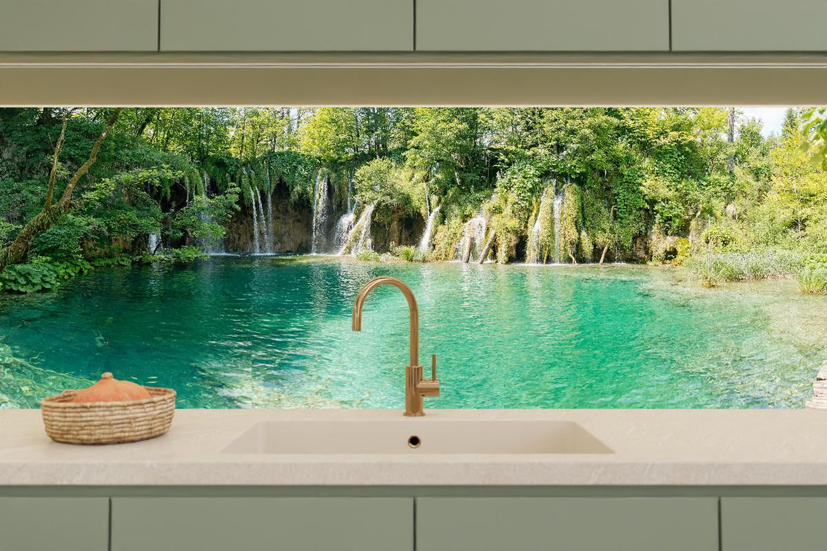 Küchenrückwand - Aussicht im Nationalpark Plitvicer Seen - Kroatien