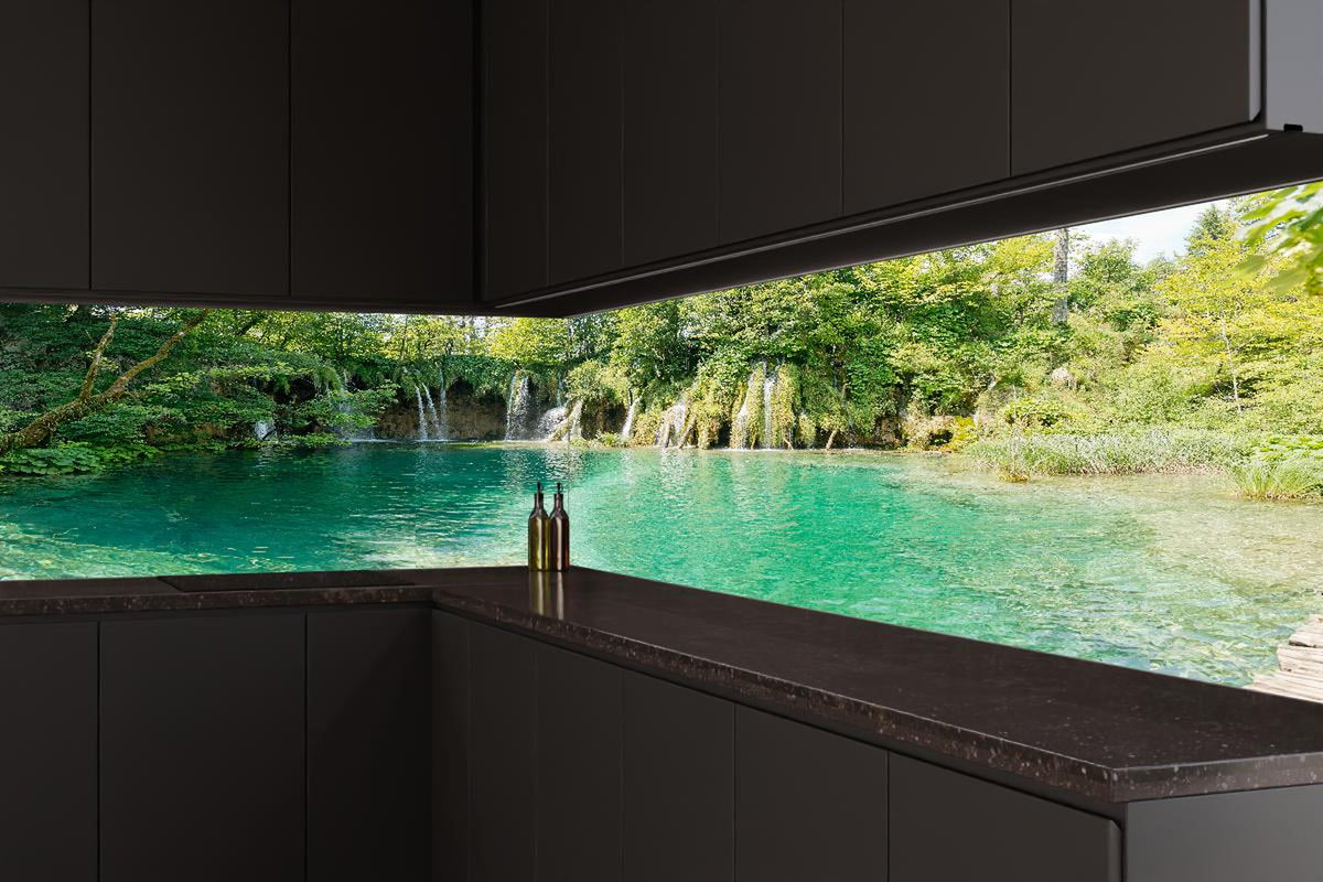 Küchenrückwand - Aussicht im Nationalpark Plitvicer Seen - Kroatien