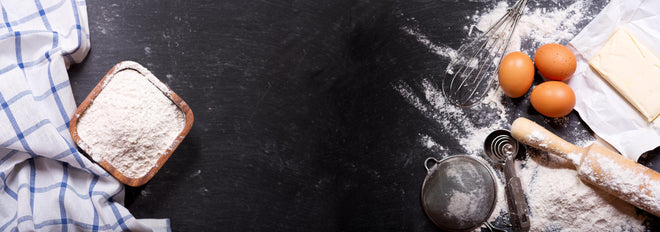 Küchenrückwand - Backzutaten & Küchenutensilien