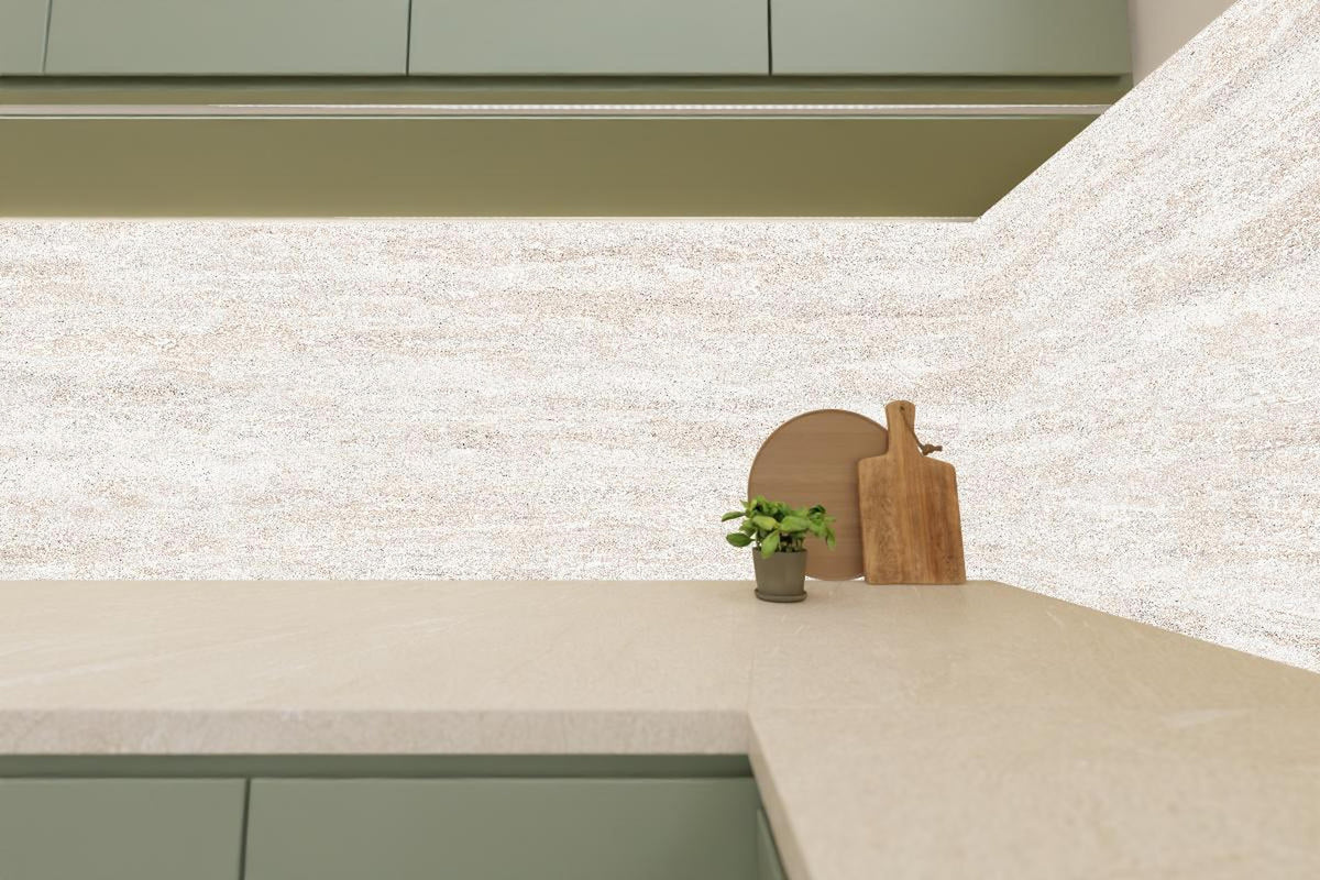 Küchenrückwand - Beige Marmor Textur
