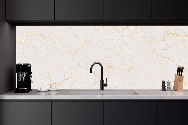 Küchenrückwand - Beigefarbiger Marmor