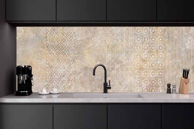 Küchenrückwand - Betonstein Mosaikfliesen Zement