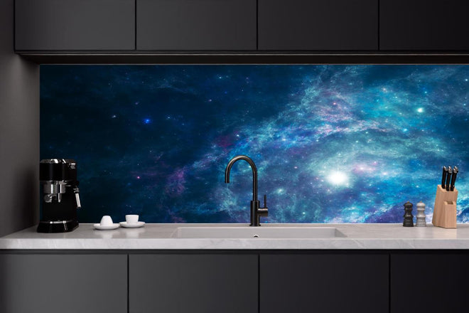 Küchenrückwand - Bläulicher epischer Kosmos