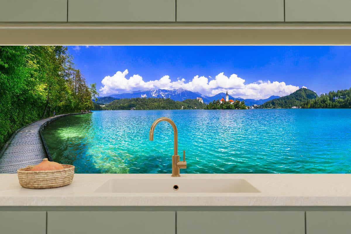 Küchenrückwand - Bleder See in Slowenien 1