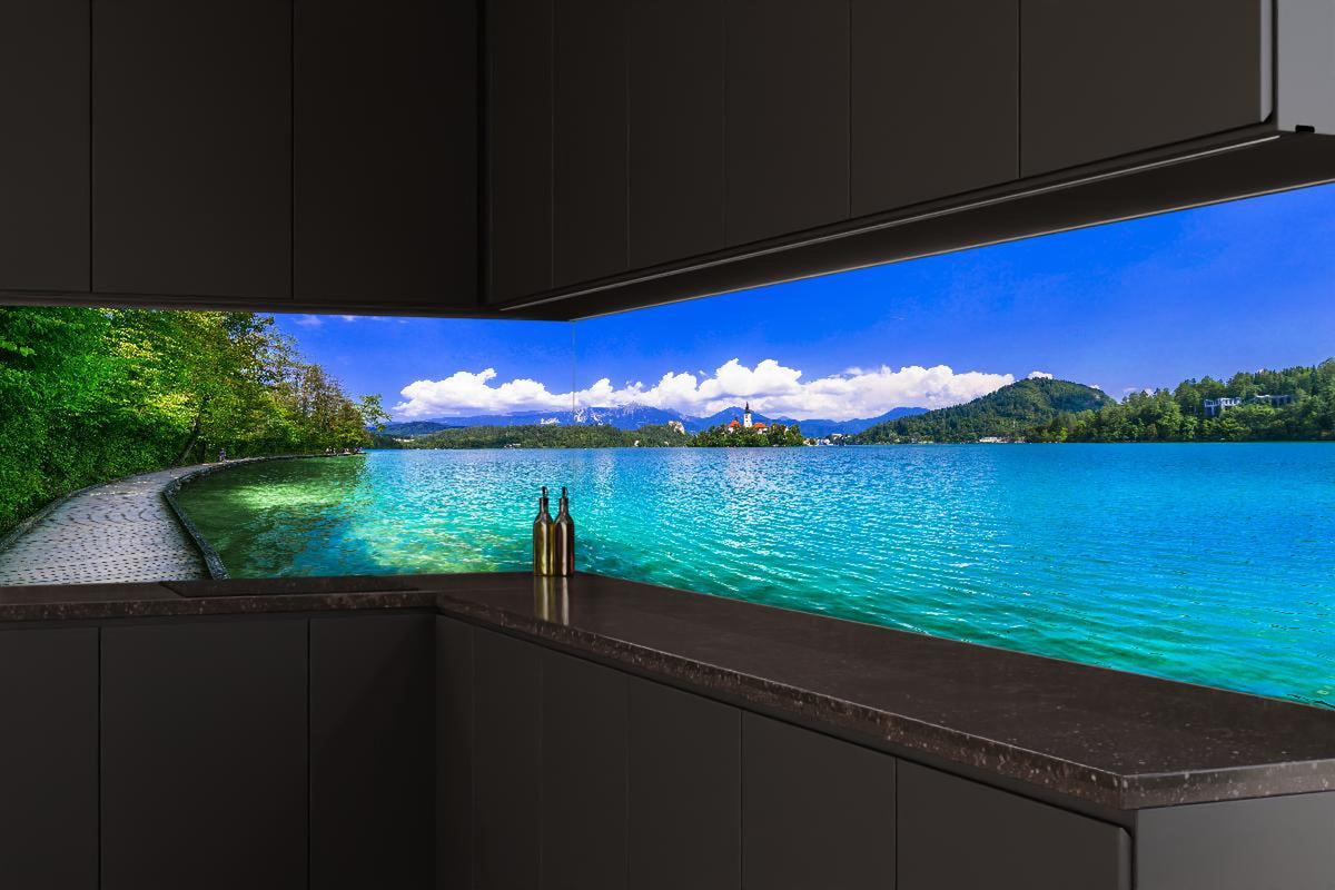 Küchenrückwand - Bleder See in Slowenien 1