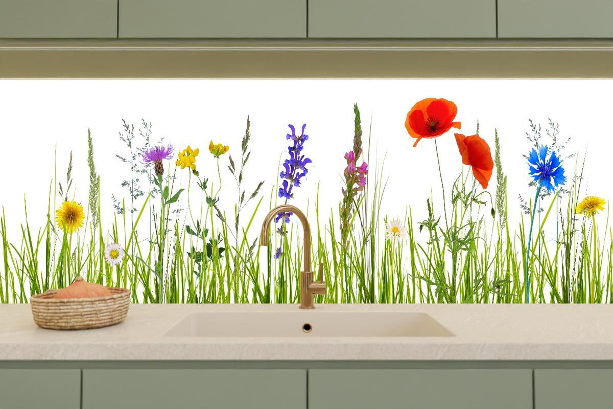 Küchenrückwand - Blumenwiese