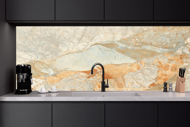 Küchenrückwand - Brauner Marmor mit Adern