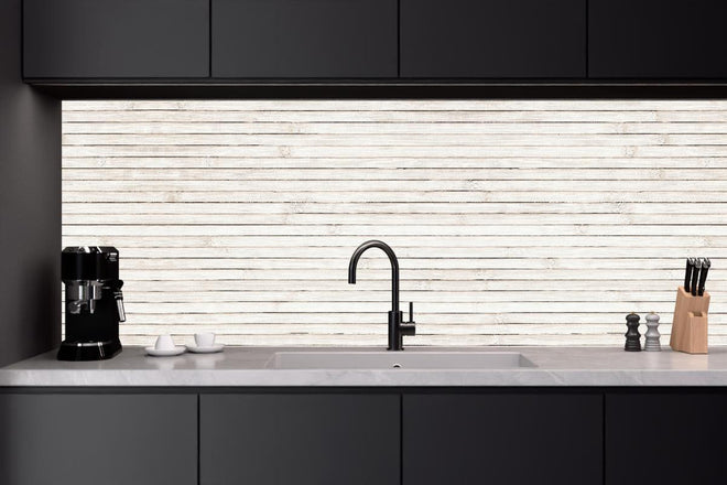 Küchenrückwand - Breite natürliche Bambusdielen