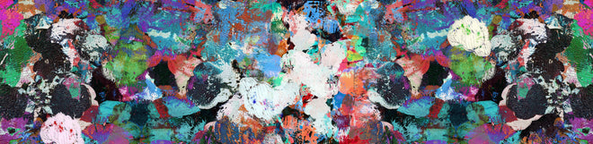 Küchenrückwand - Bunte lebendige Kunst