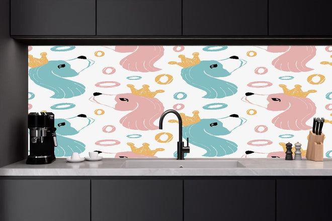 Küchenrückwand - Buntes Einhorn-Muster