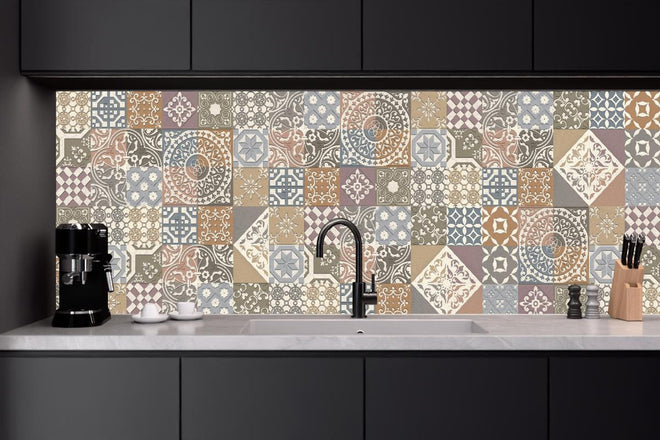 Küchenrückwand - Buntes portugiesisches Mosaik