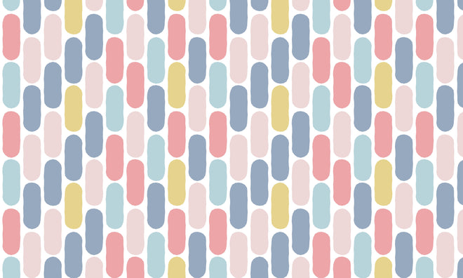 Küchenrückwand - Colorful Nordic Abstract Muster Tapete