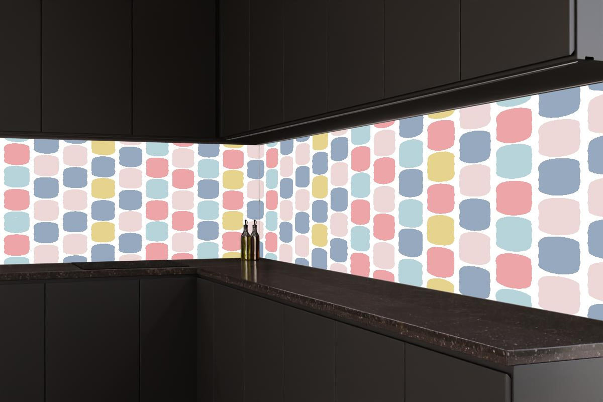 Küchenrückwand - Colorful Nordic Abstract Muster Tapete