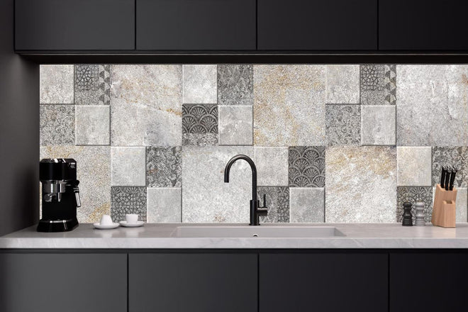 Küchenrückwand - Dekorativer Steinmosaik