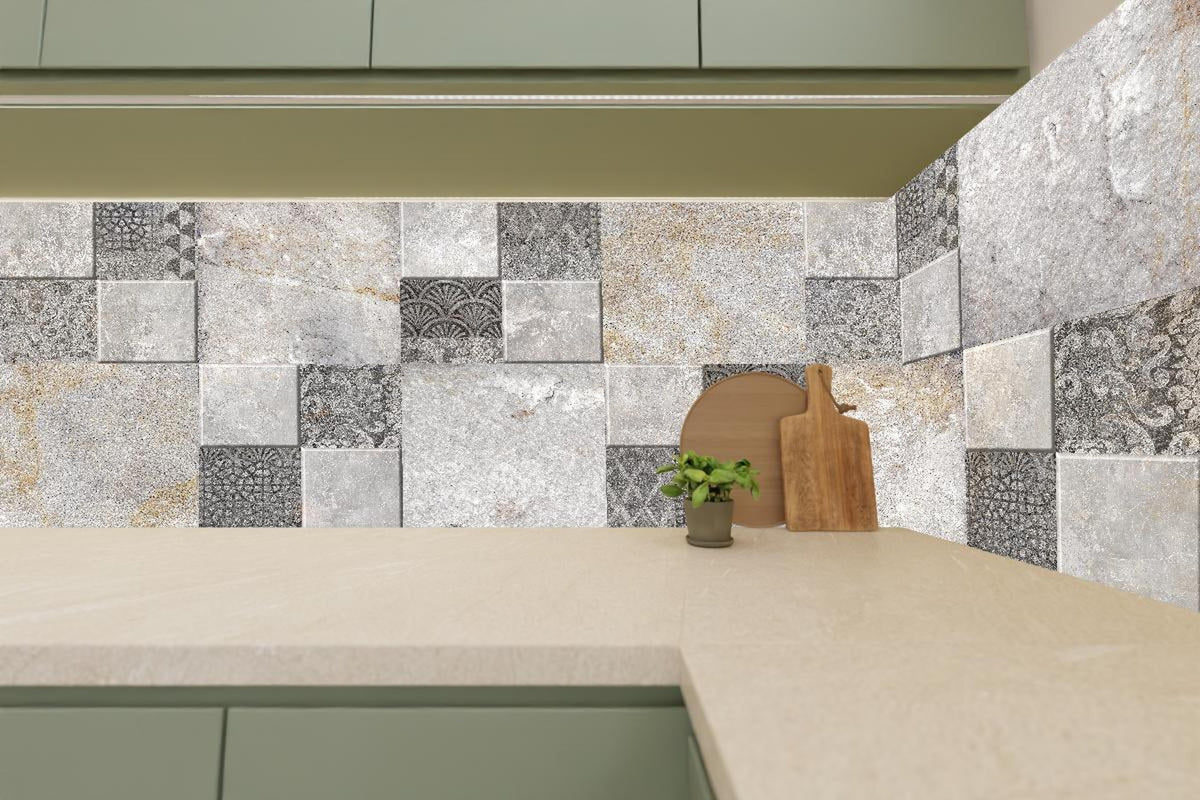 Küchenrückwand - Dekorativer Steinmosaik