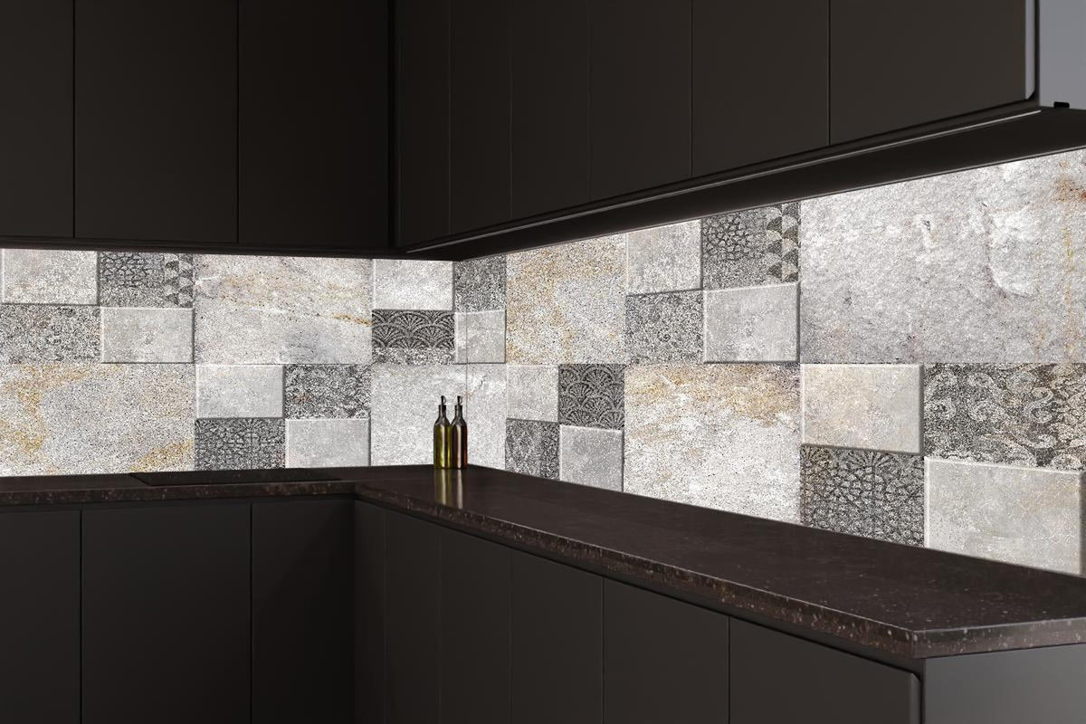 Küchenrückwand - Dekorativer Steinmosaik