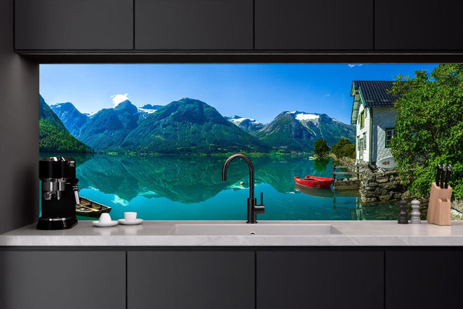 Küchenrückwand - Der Gletschersee