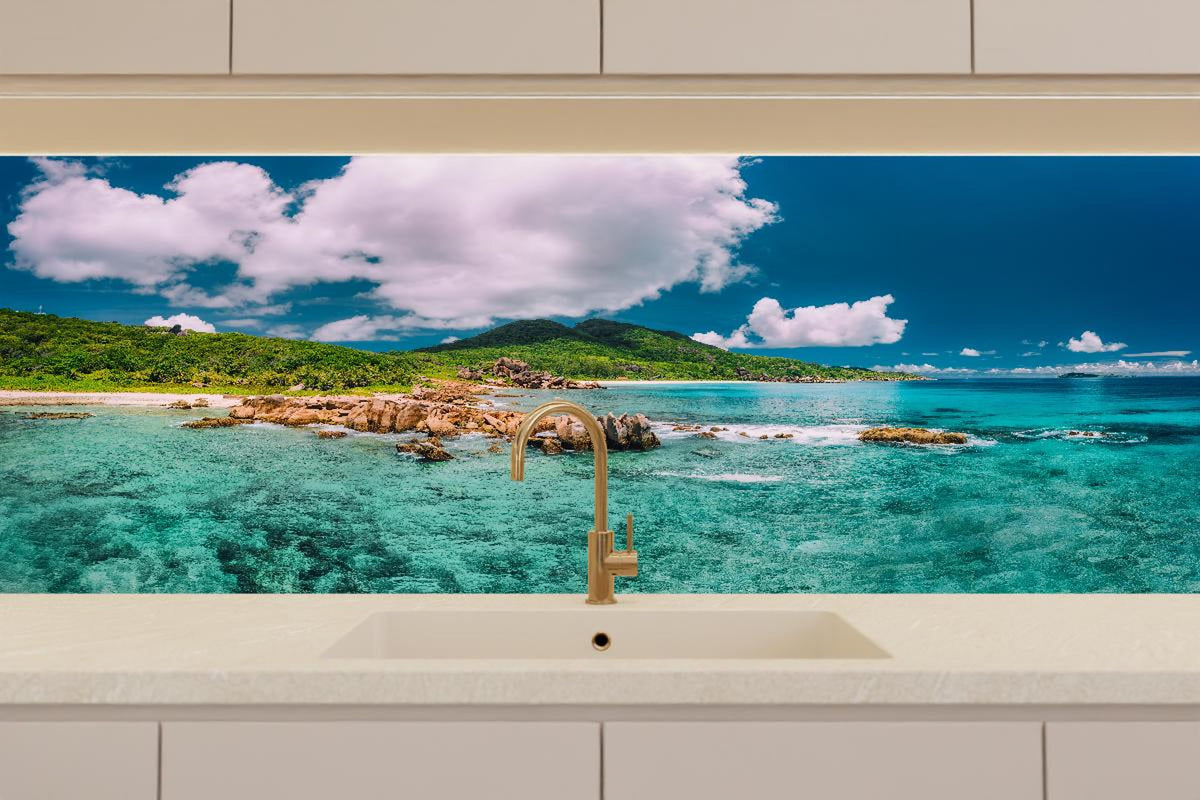 Küchenrückwand - Der Strand Grand Anse - La Digue